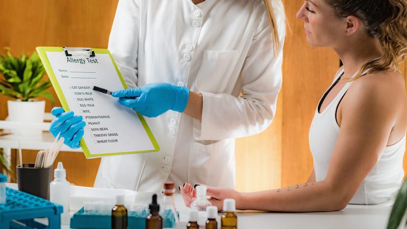 laboratorio donde se estudian los efectos de alergias